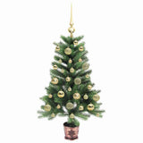 Albero di Natale con 150 LED con supporto Verde 90 cm PE