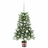 Albero di Natale con 150 LED con supporto Verde 90 cm PE