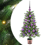 Albero di Natale con 150 LED con supporto Verde 90 cm PE