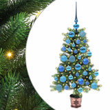 Albero di Natale con 150 LED con supporto Verde 90 cm PE