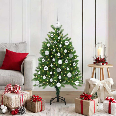 Albero di Natale con 150 LED con supporto Verde 120 cm PE