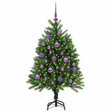 Albero di Natale con 150 LED con supporto Verde 120 cm PE