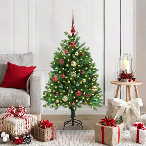 Albero di Natale con 150 LED con supporto Verde 120 cm PE