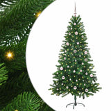 Albero di Natale con 150 LED con supporto Verde 150 cm PE