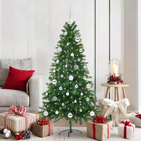 Albero di Natale con 150 LED con supporto Verde 150 cm PE