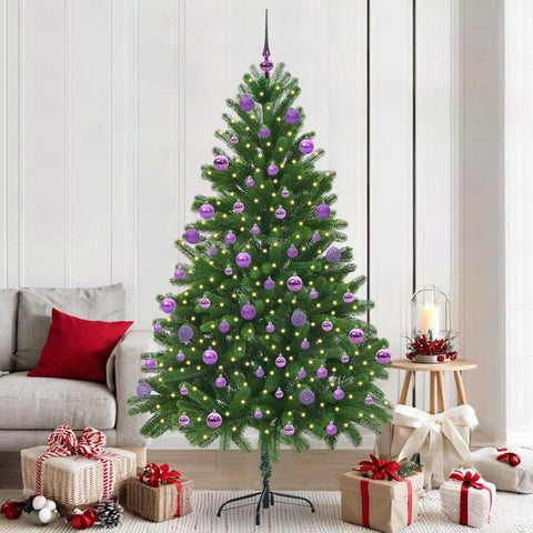 Albero di Natale con 300 LED con supporto Verde 210 cm PE