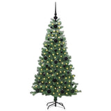 Albero di Natale con 150 LED con supporto Verde 120 cm PVC