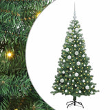 Albero di Natale con 150 LED con supporto Verde 120 cm PVC