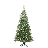Albero di Natale con 150 LED con supporto Verde 120 cm PVC