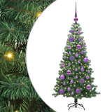 Albero di Natale con 150 LED con supporto Verde 120 cm PVC