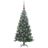 Albero di Natale con 150 LED con supporto Verde 120 cm PVC