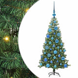 Albero di Natale con 150 LED con supporto Verde 120 cm PVC