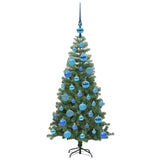 Albero di Natale con 150 LED con supporto Verde 120 cm PVC