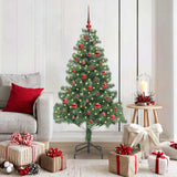 Albero di Natale con 150 LED con supporto Verde 150 cm PVC