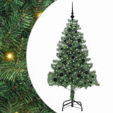 Albero di Natale con 150 LED con supporto Verde 150 cm PVC