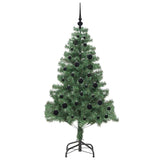Albero di Natale con 150 LED con supporto Verde 150 cm PVC