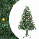 Albero di Natale con 150 LED con supporto Verde 150 cm PVC