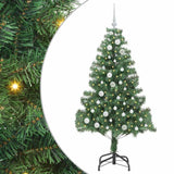 Albero di Natale con 150 LED con supporto Verde 150 cm PVC
