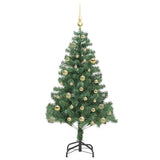 Albero di Natale con 150 LED con supporto Verde 150 cm PVC