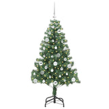 Albero di Natale con 150 LED con supporto Verde 150 cm PVC