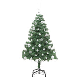 Albero di Natale con 150 LED con supporto Verde 150 cm PVC