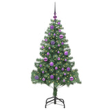 Albero di Natale con 150 LED con supporto Verde 150 cm PVC