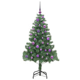 Albero di Natale con 150 LED con supporto Verde 150 cm PVC