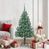 Albero di Natale con 150 LED con supporto Verde 150 cm PVC