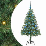 Albero di Natale con 150 LED con supporto Verde 150 cm PVC