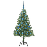 Albero di Natale con 150 LED con supporto Verde 150 cm PVC