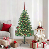Albero di Natale con 150 LED con supporto Verde 150 cm PVC