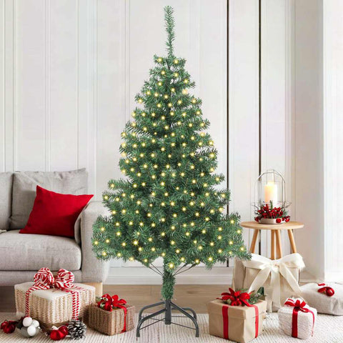Albero di Natale con 300 LED con supporto Verde 180 cm PVC