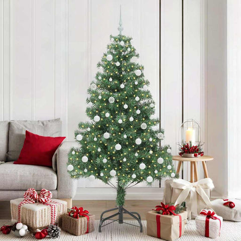 Albero di Natale con 300 LED con supporto Verde 180 cm PVC