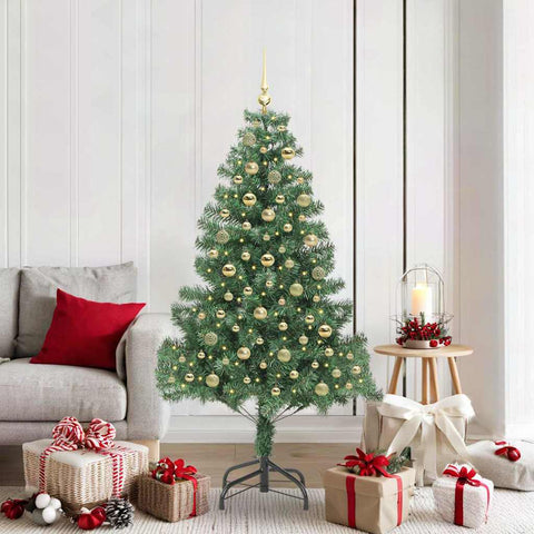 Albero di Natale con 300 LED con supporto Verde 180 cm PVC