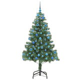Albero di Natale con 300 LED con supporto Verde 180 cm PVC