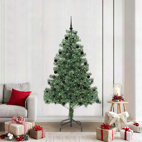 Albero di Natale con 300 LED con supporto Verde 210 cm PVC