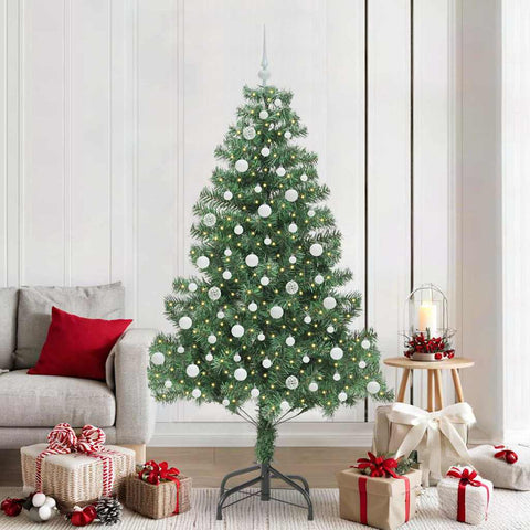 Albero di Natale con 300 LED con supporto Verde 210 cm PVC