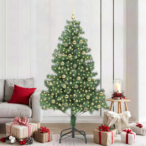 Albero di Natale con 300 LED con supporto Verde 210 cm PVC