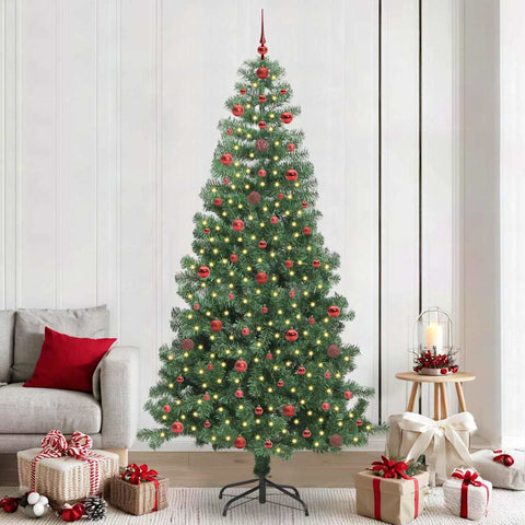 Albero di Natale con 300 LED con supporto Verde 240 cm PVC