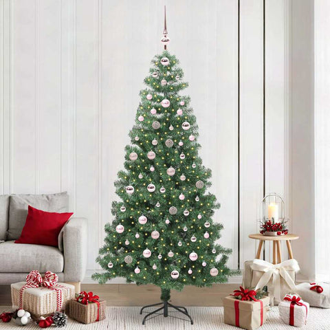 Albero di Natale con 300 LED con supporto Verde 240 cm PVC