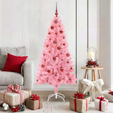Albero di Natale con 150 LED con supporto Rosa 150 cm PVC