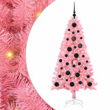 Albero di Natale con 150 LED con supporto Rosa 150 cm PVC