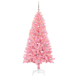 Albero di Natale con 150 LED con supporto Rosa 150 cm PVC