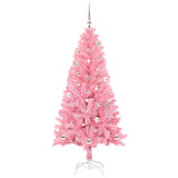 Albero di Natale con 150 LED con supporto Rosa 150 cm PVC