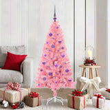 Albero di Natale con 150 LED con supporto Rosa 150 cm PVC