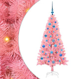 Albero di Natale con 150 LED con supporto Rosa 150 cm PVC