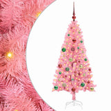 Albero di Natale con 150 LED con supporto Rosa 150 cm PVC
