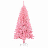 Albero di Natale con 150 LED con supporto Rosa 150 cm PVC