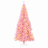 Albero di Natale con 300 LED con supporto Rosa 180 cm PVC