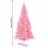 Albero di Natale con 300 LED con supporto Rosa 180 cm PVC